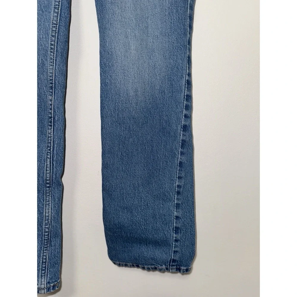 H&M &Denim Women's High Waist Straight Leg Jeans Blue Size US 8 EUR 40